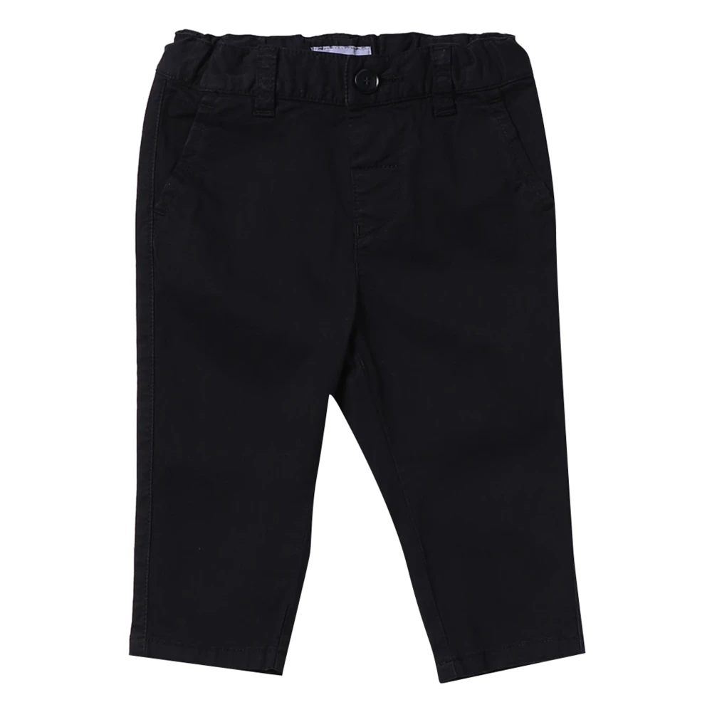 Emporio Armani Boys Blue Cotton Trousers - Trousers - 12 M - Kids