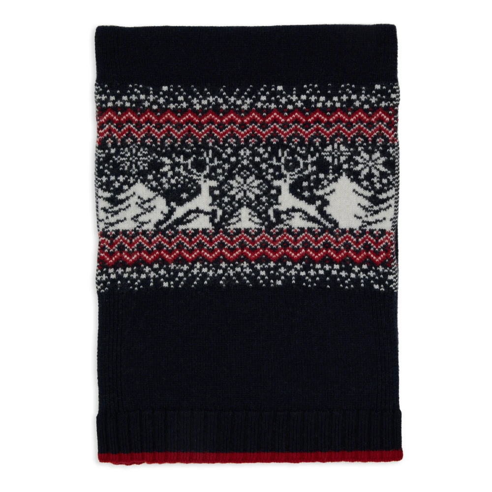 Gallo Kerstmotief blauwe sjaal Italiaanse stijl Multicolor Unisex
