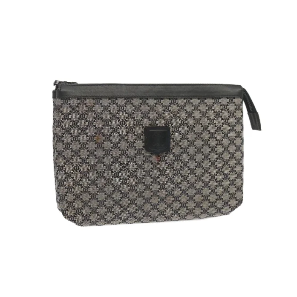 Celine Vintage Pre-owned Clutch Beige Dames