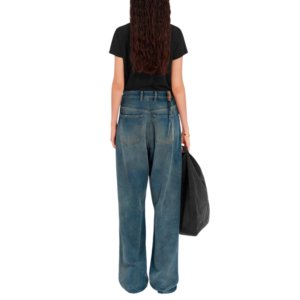 MM6 Maison Margiela Blauwe Bootcut Jeans met Moderne Details Blue Dames