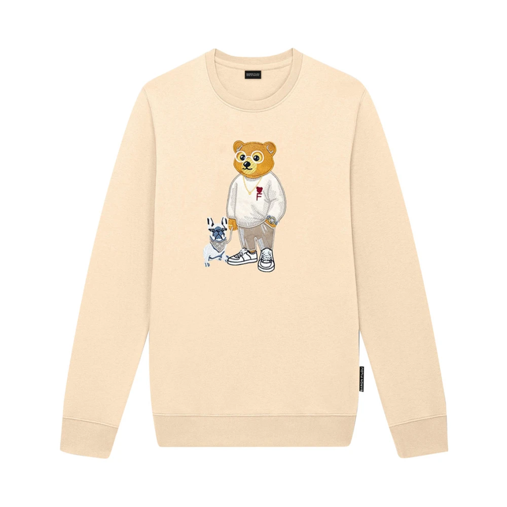 Baron Filou Beige Casual Heren Sweater Beige Heren