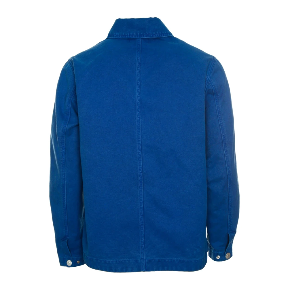 Stone Island Kent Kraag Overshirt Blue Heren