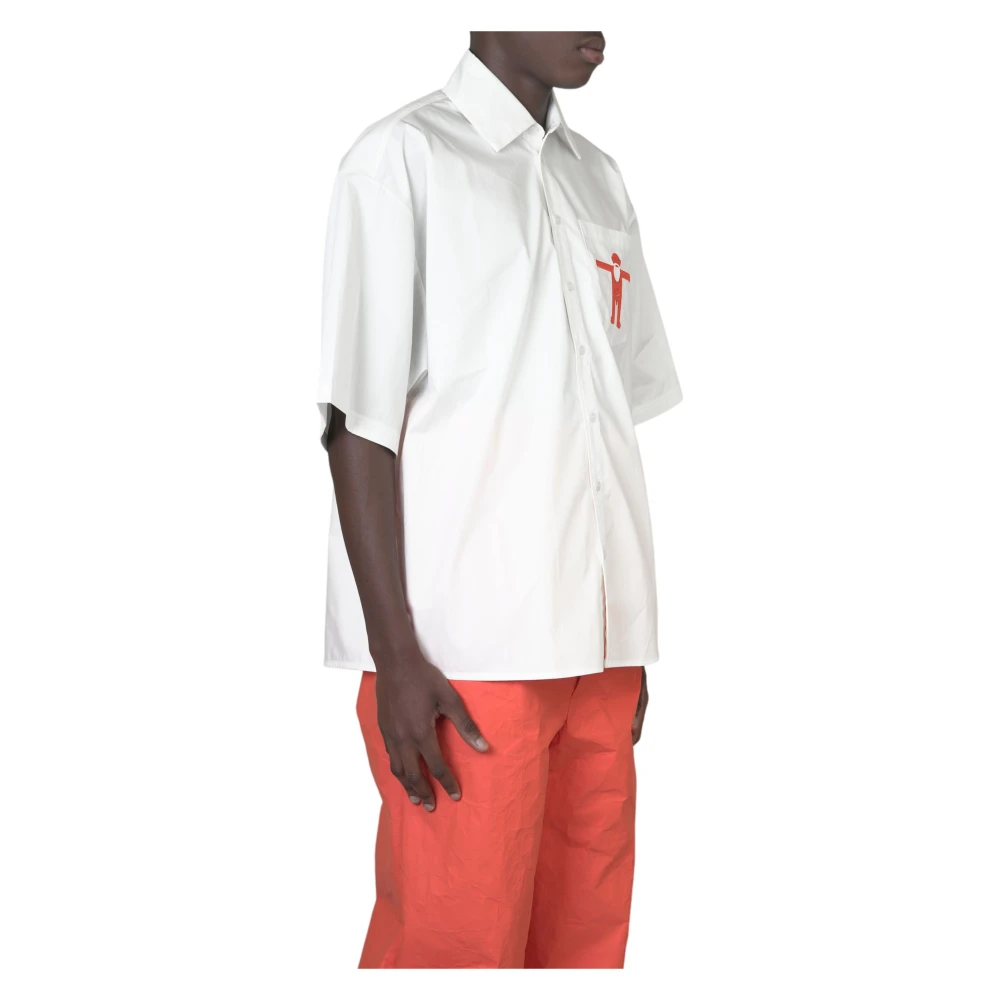 Walter Van Beirendonck Witte Star Oversize Shirt White Heren