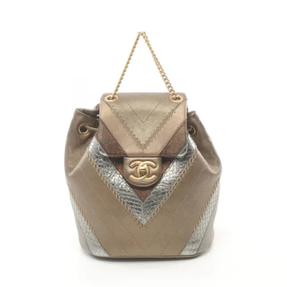 Chanel Vintage Pre-owned Leather chanel-bags Brown Dames