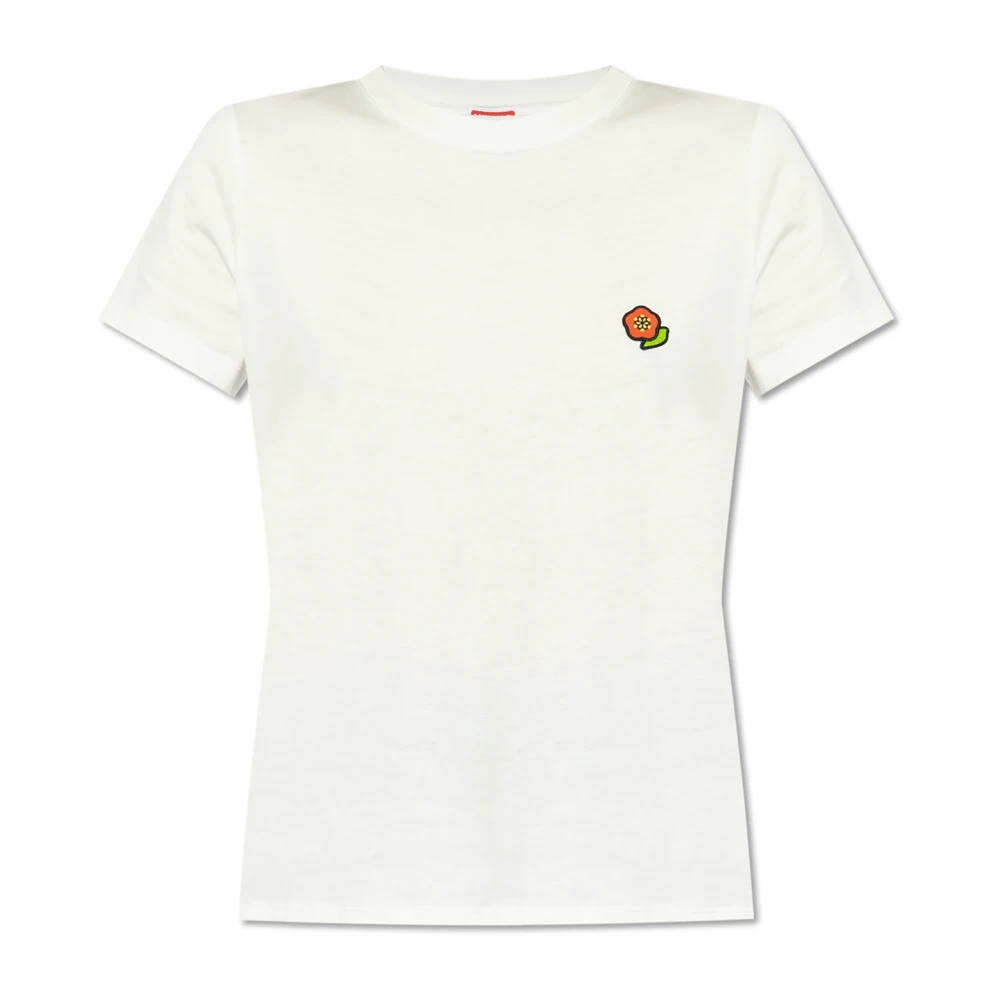 Kenzo T-shirt met logopatch White Dames