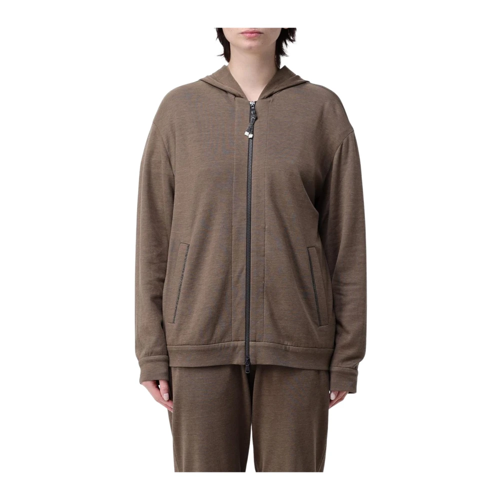 Sweatshirts & Hoodies > Zip-throughs - - Brunello Cucinelli - Modalova