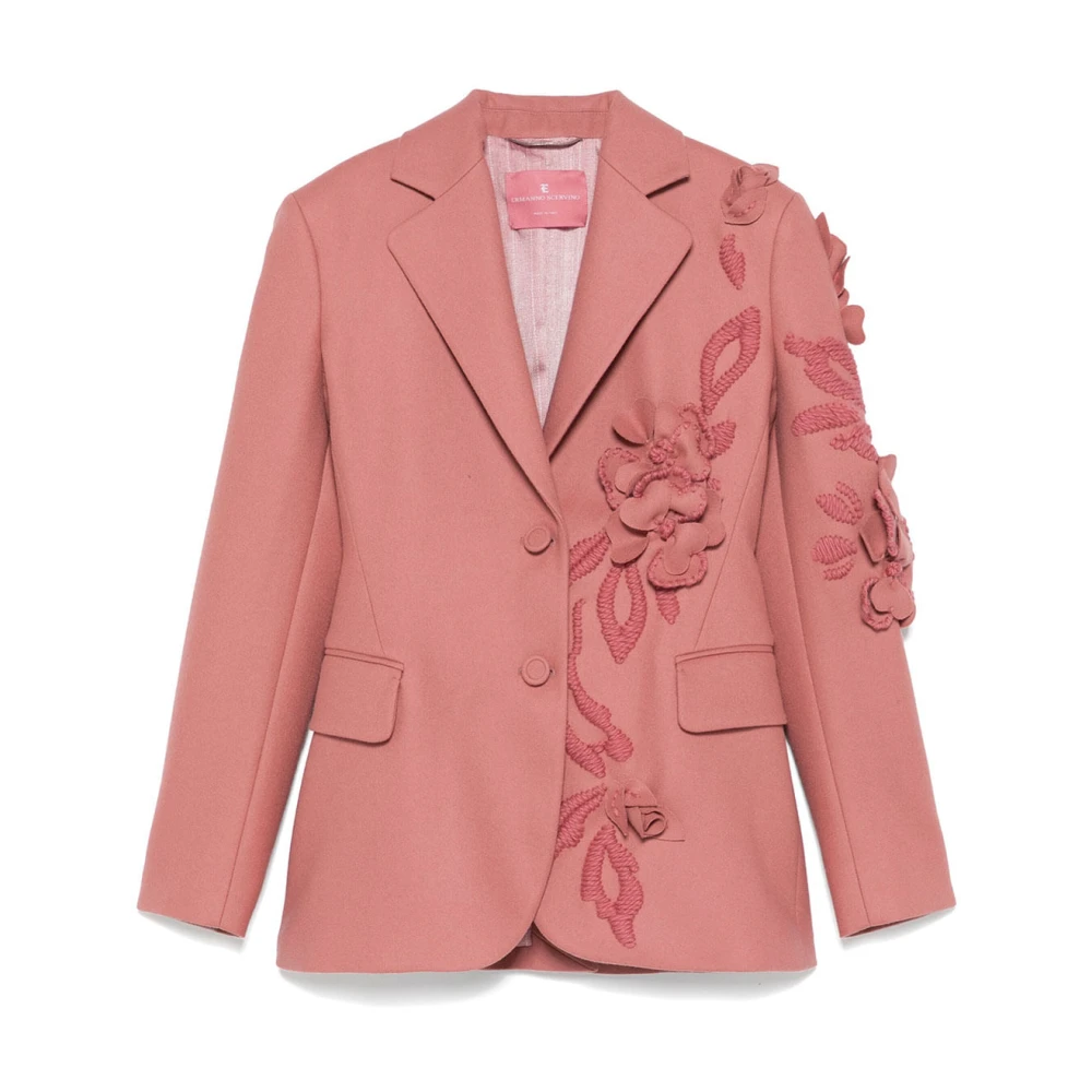 Ermanno Scervino Stijlvolle Jas voor Moderne Fashionista's Pink Dames