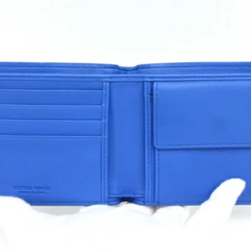 Bottega Veneta Vintage Pre-owned Leather wallets Blue Heren