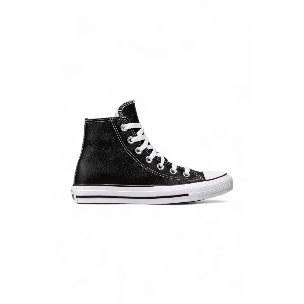Converse Leren Hi-Top Rubberen Zool Sneaker Heren Schoenen Zwart