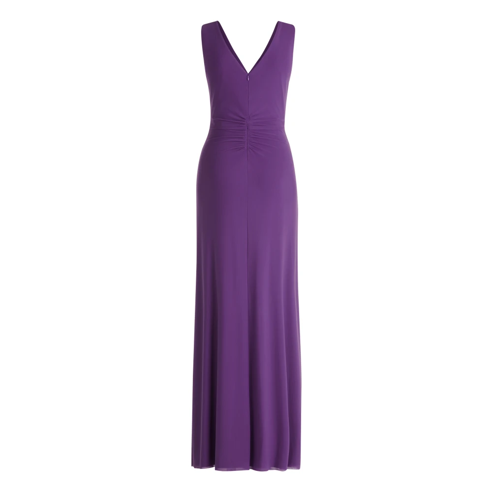 Vera Mont Elegant V-Neck Evening Dress Purple Dames