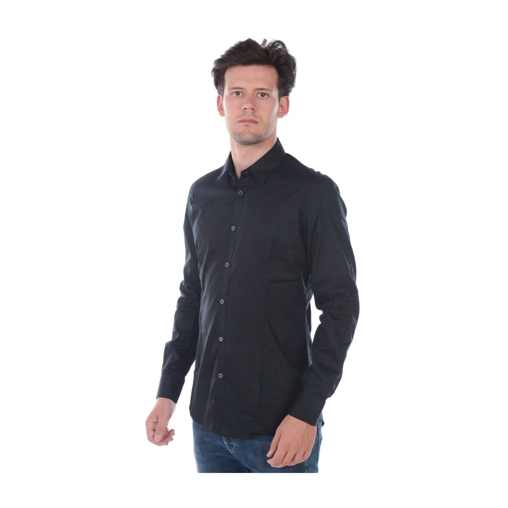Daniele Alessandrini Basis Polo Kraag Shirt Black Heren