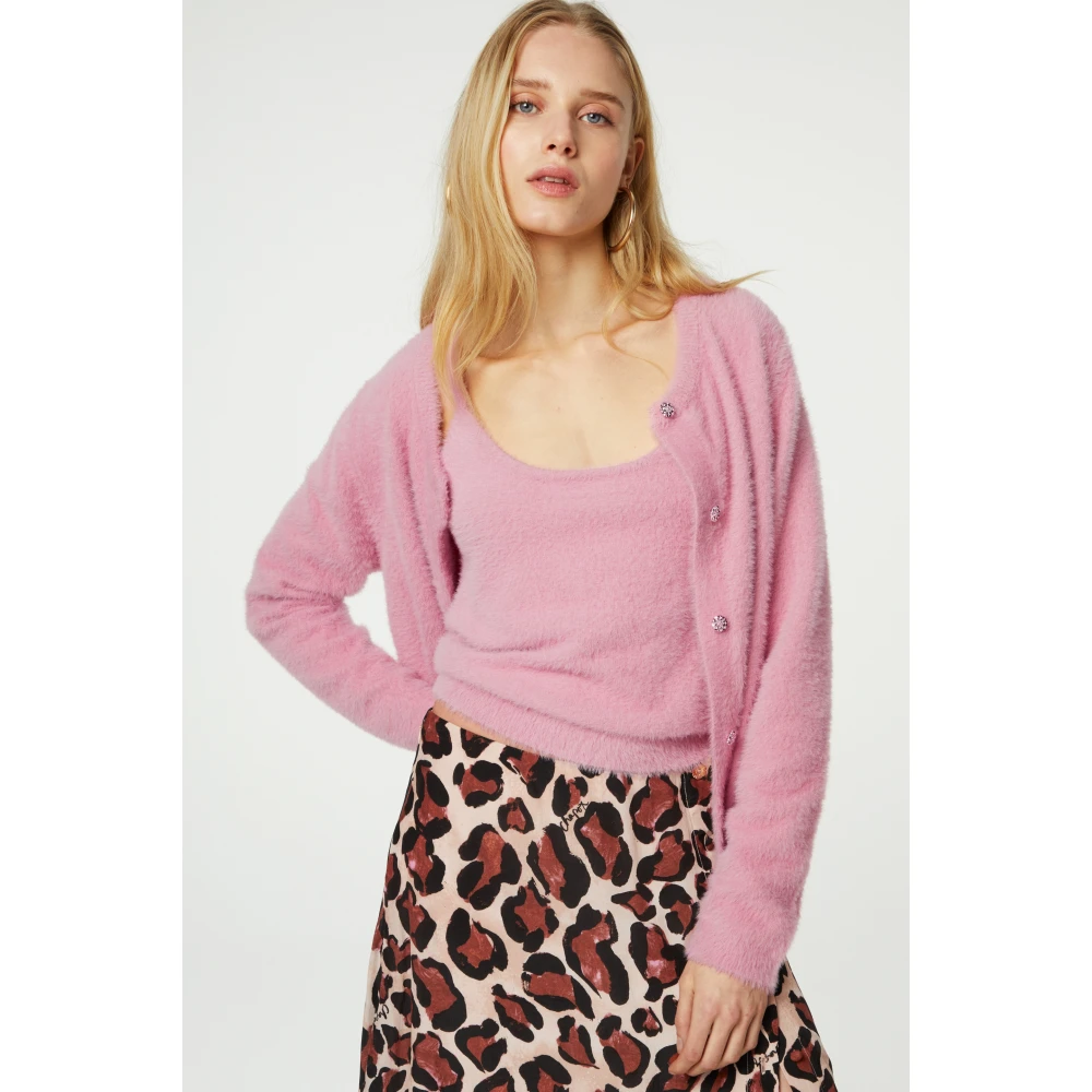 Fabienne Chapot Roze Bloemenknoop Vest Pink Dames