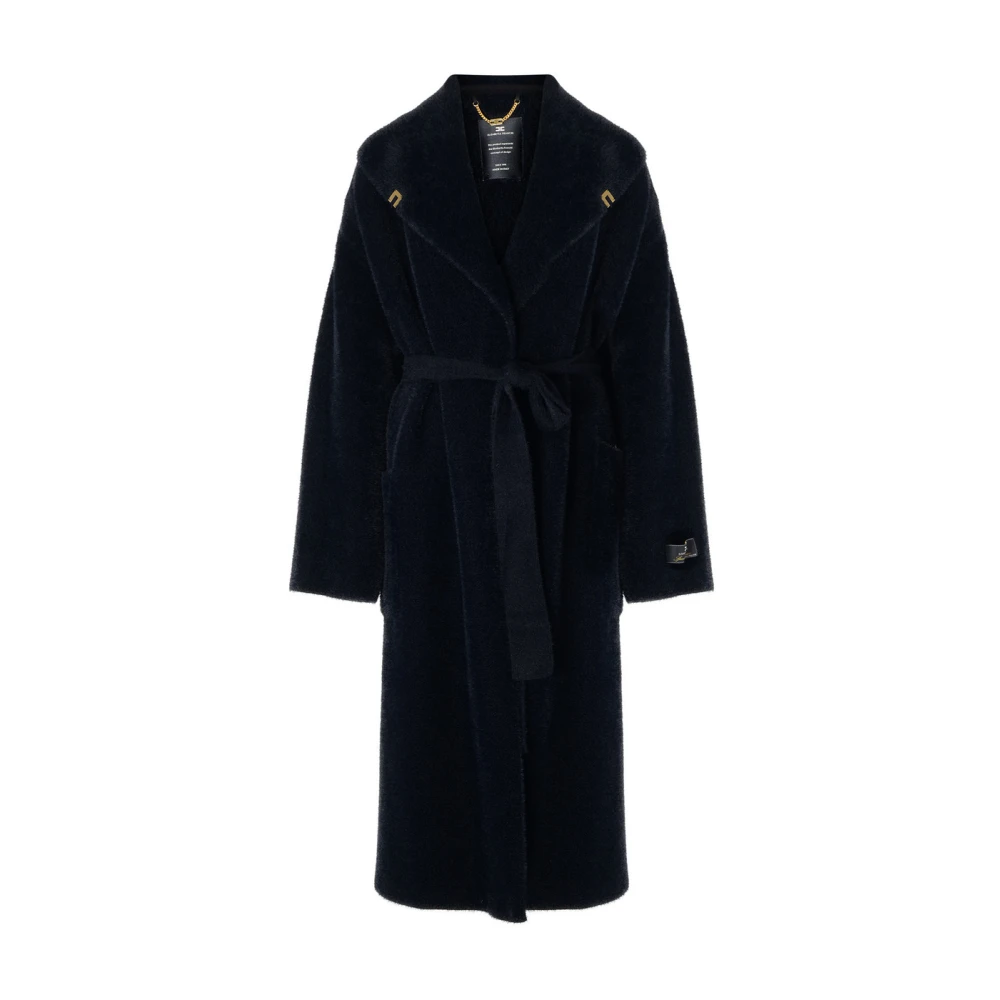 Elisabetta Franchi Zwarte gebreide jas Black Dames