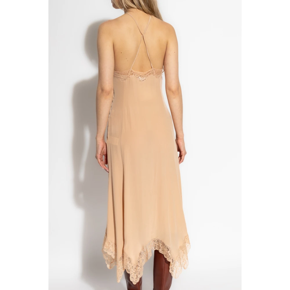 Chloé Zijden jurk Beige Dames