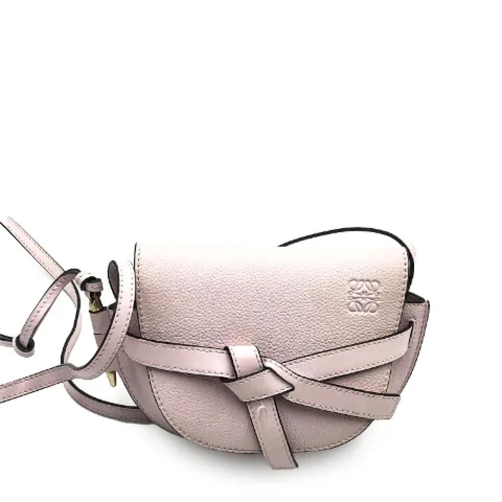 Loewe Pre-owned Leather crossbody-bags Pink Dames