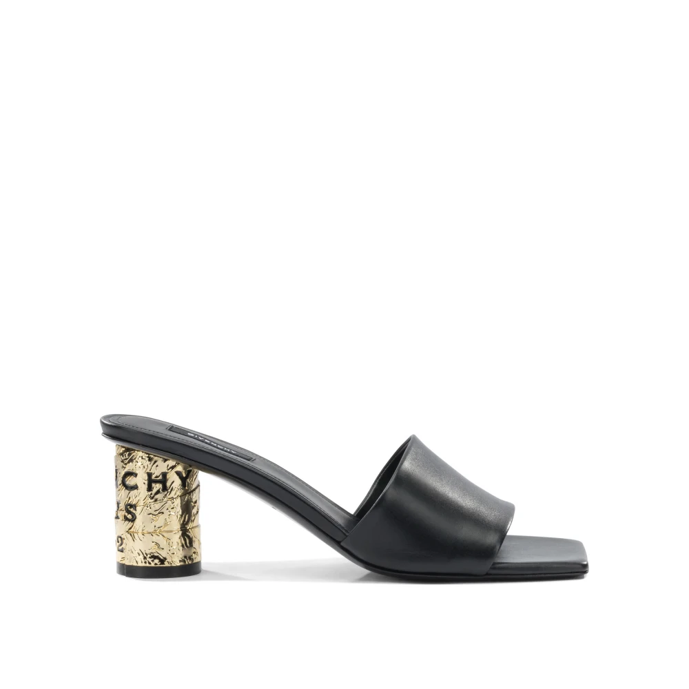 Givenchy Women's Black Heeled Mules, 4 Uk, Tape Heeled Mules