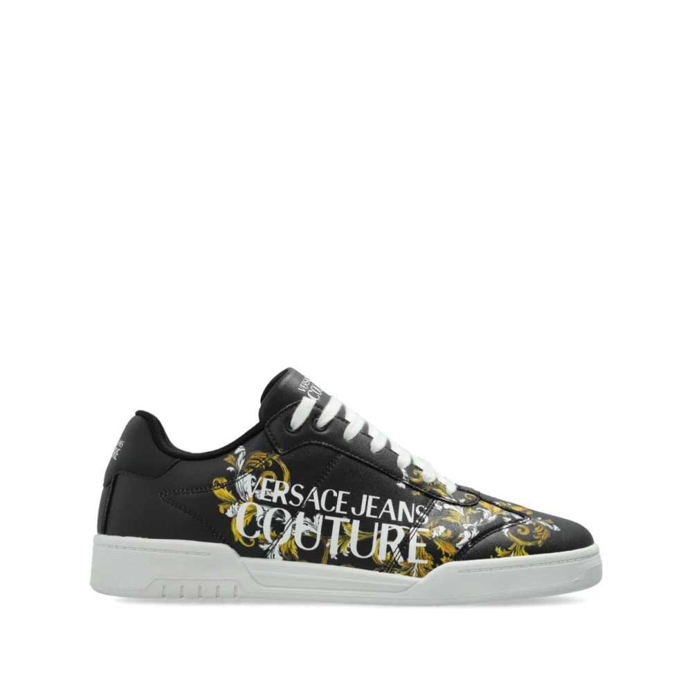 Versace Jeans Couture Men's Black Lace-Up Sneakers