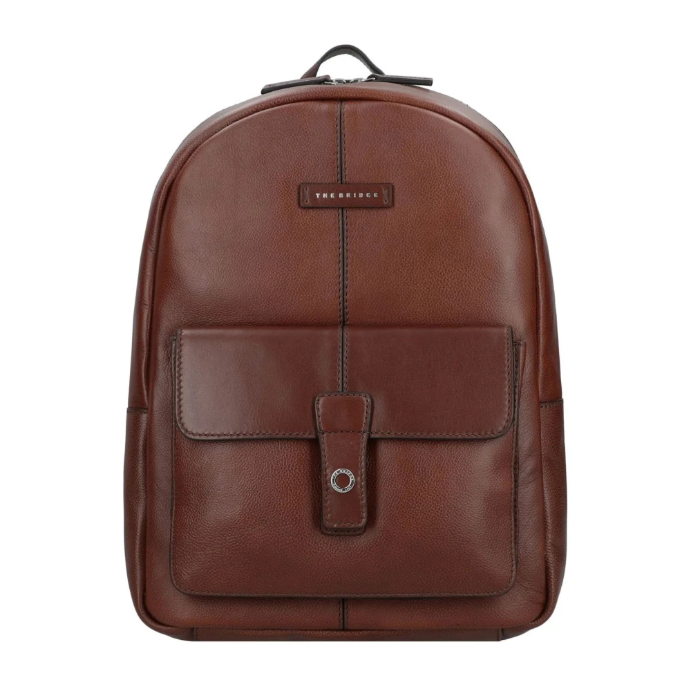 The Bridge Women's Brown Leather Backpack Unisex
