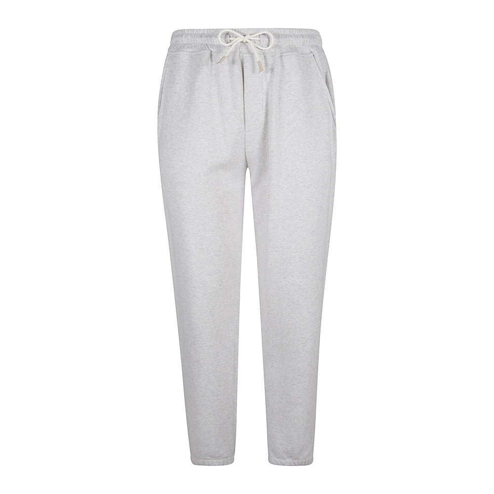 Eleventy Giza Katoenen Jogger Broek Gray Heren