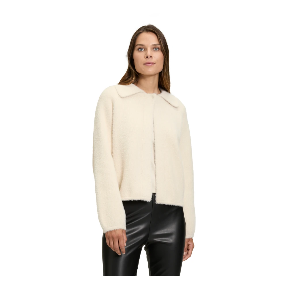 Betty Barclay Casual Gebreid Vest met Kraag Beige Dames