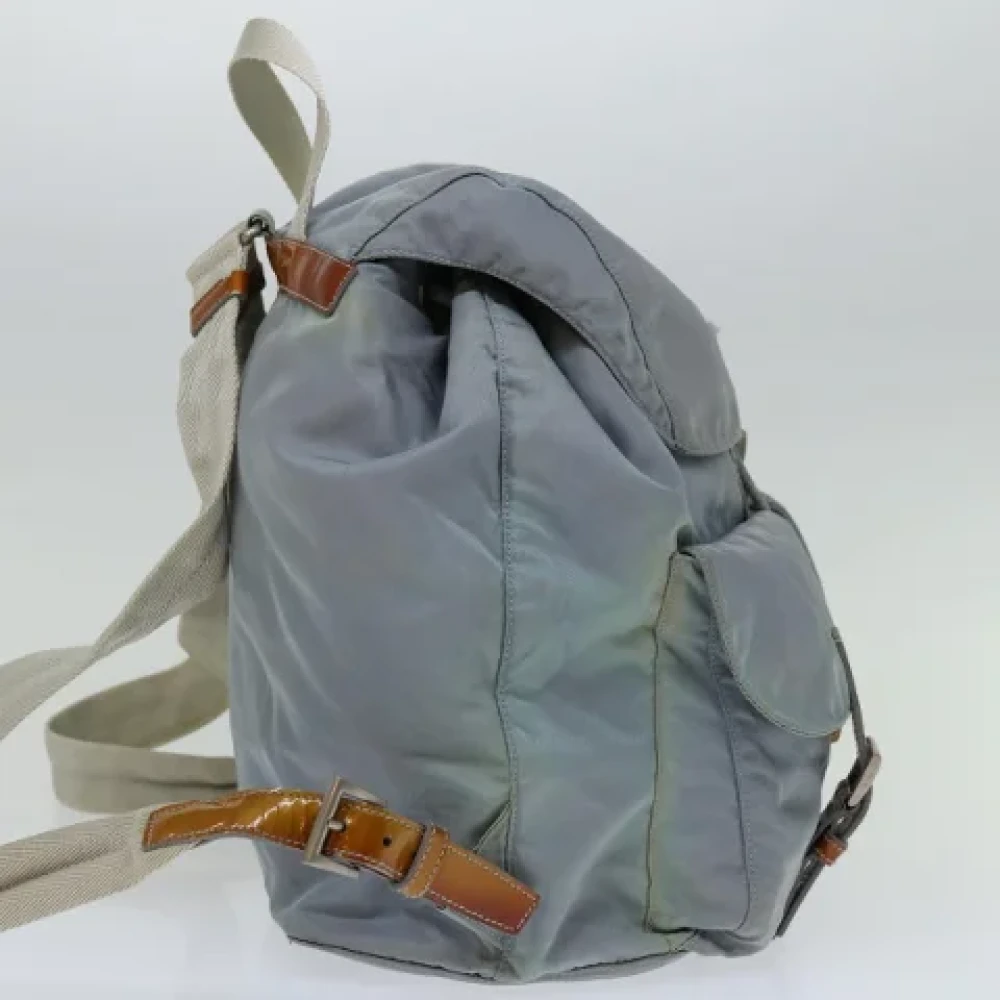 Prada Vintage Pre-owned Nylon backpacks Blue Dames