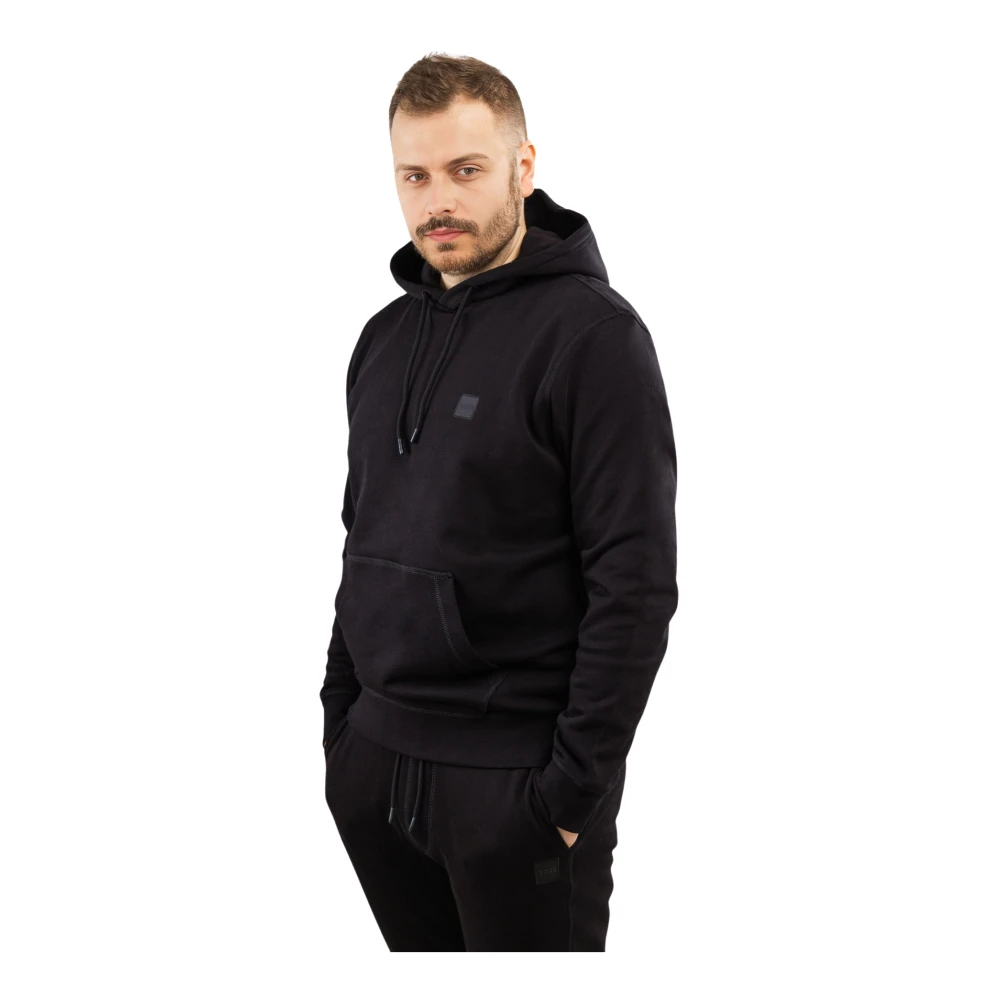 Hugo Boss Heren Sweatshirt Zwart Katoen Black Heren