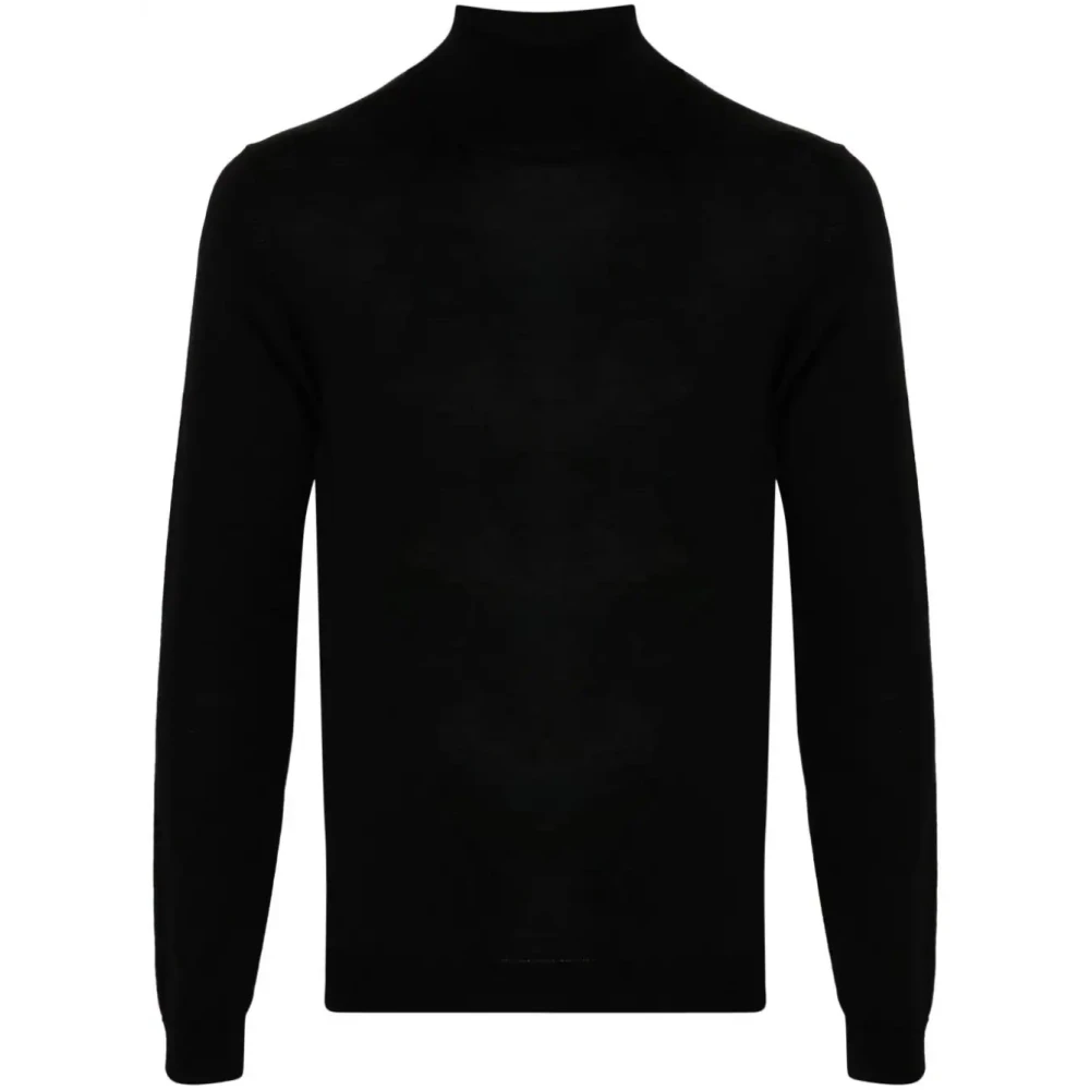 Roberto Collina Luxe Turtleneck Sweater Nero Black Heren