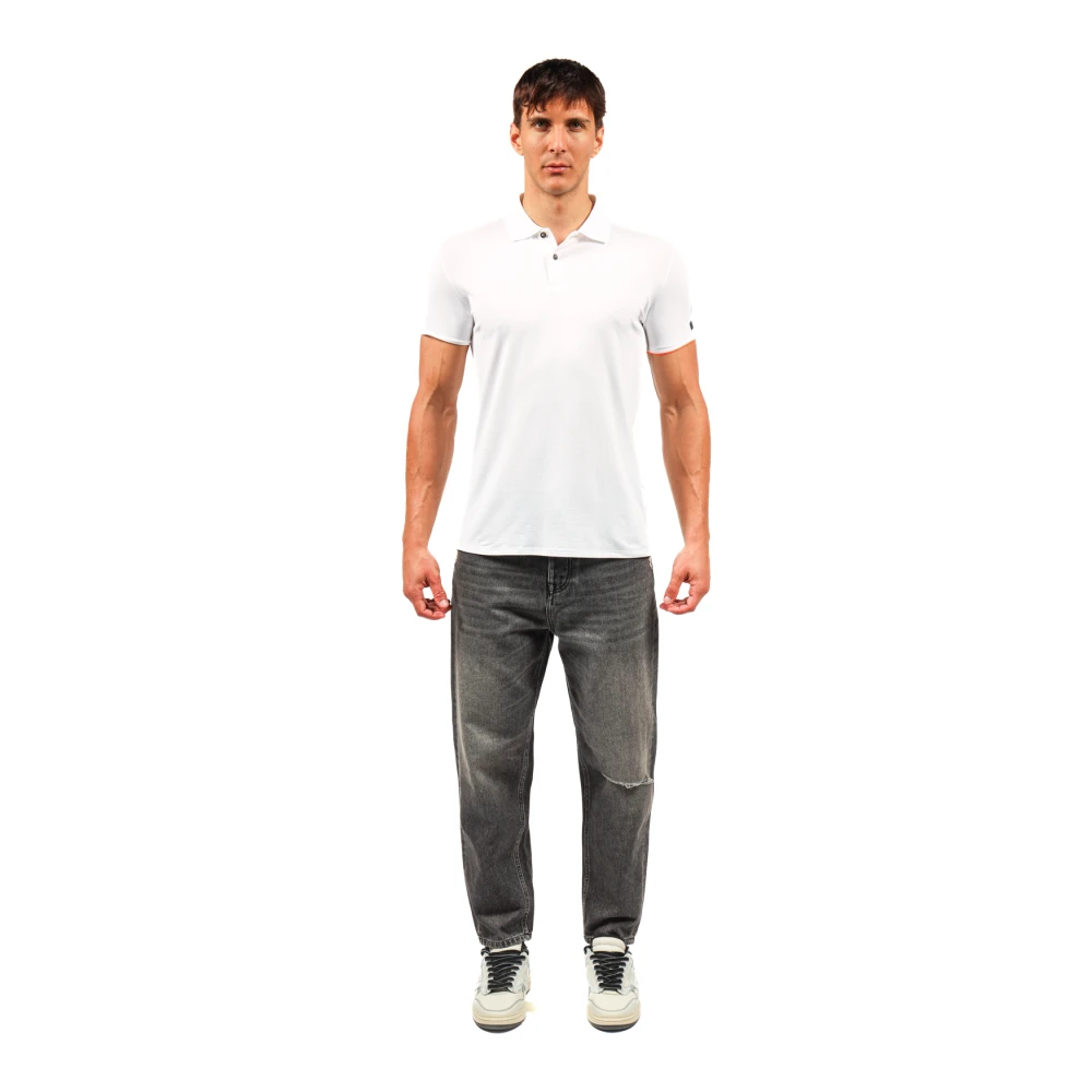 RRD Witte piqué polo shirt met stretch White Heren
