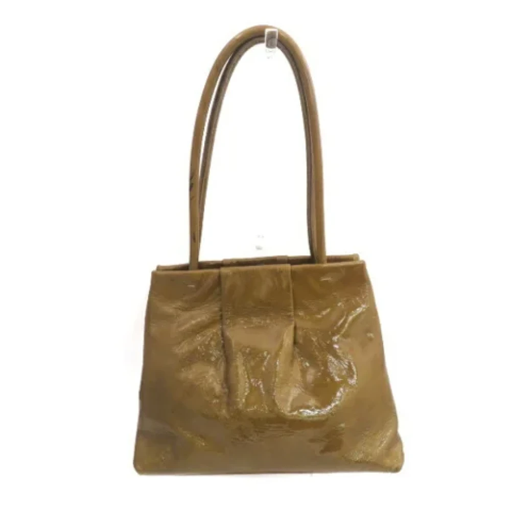 Celine Vintage Pre-owned Fabric handbags Brown Dames