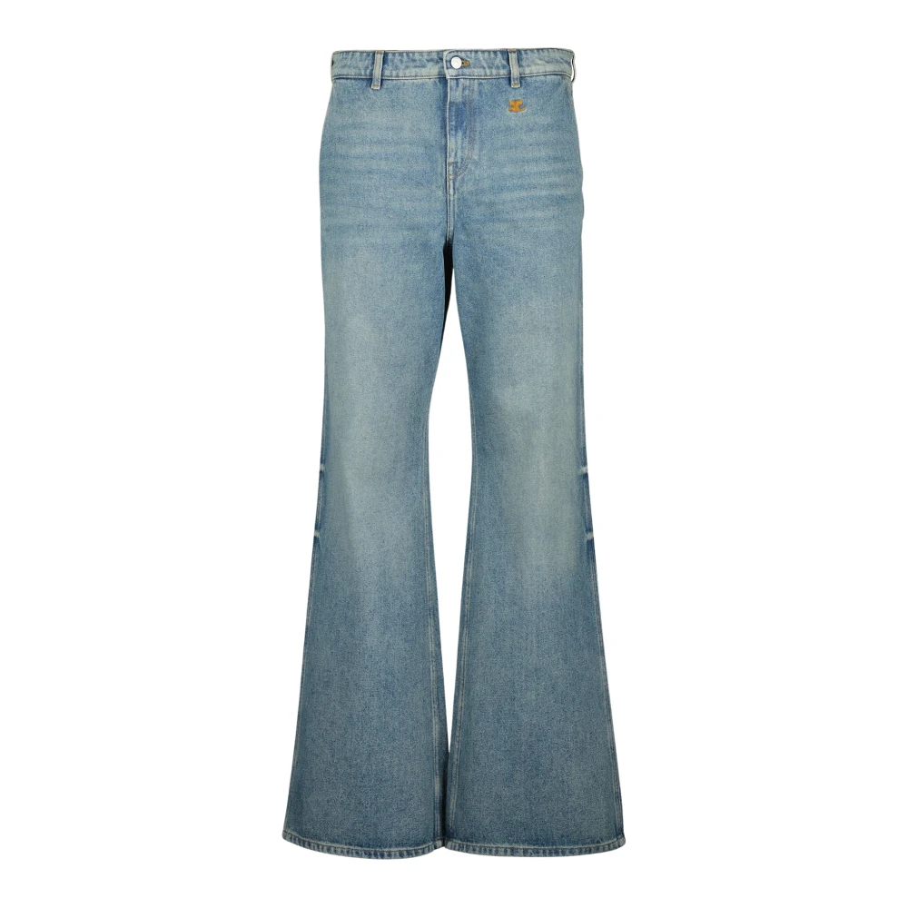 Courrèges Men's Blue Flare Jeans, W30, Hammer Denim Baggy Trousers
