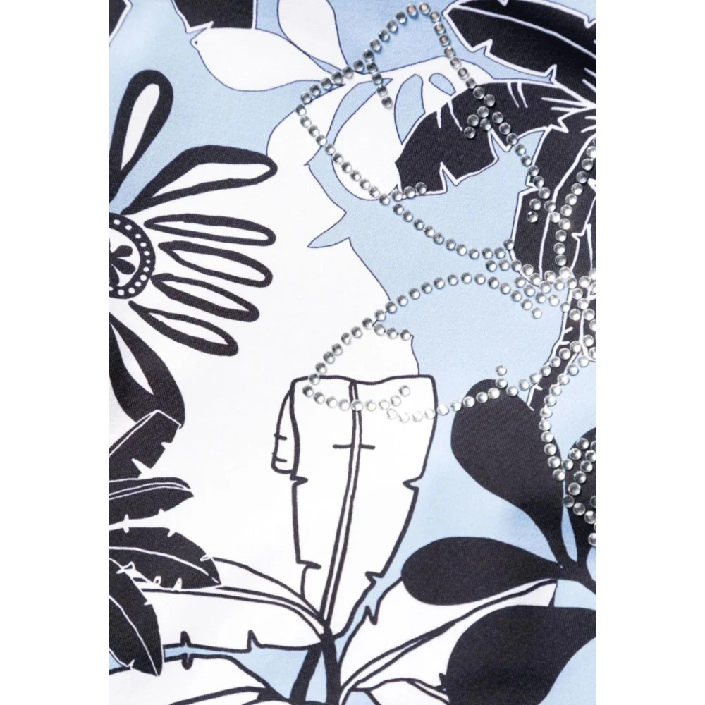 Twinset Heldere Blauwe Bloemenbadpak Multicolor Dames