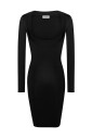 zwart-viscose-decollete-jurk