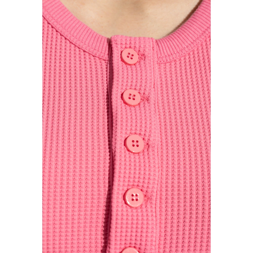 The Attico Top met logo Pink Dames