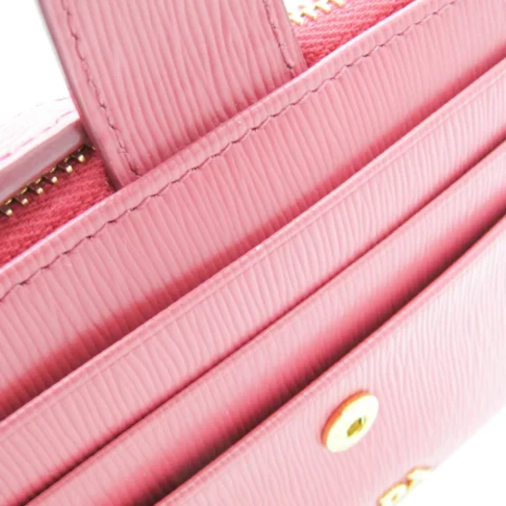 Prada Vintage Pre-owned Leather wallets Pink Dames