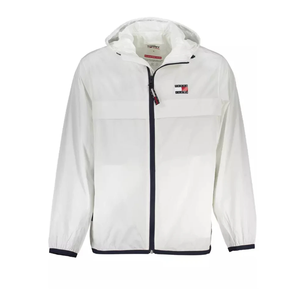 Tommy Hilfiger Men's White Light Jackets,, Sporty Waterproof Jacket 2XL