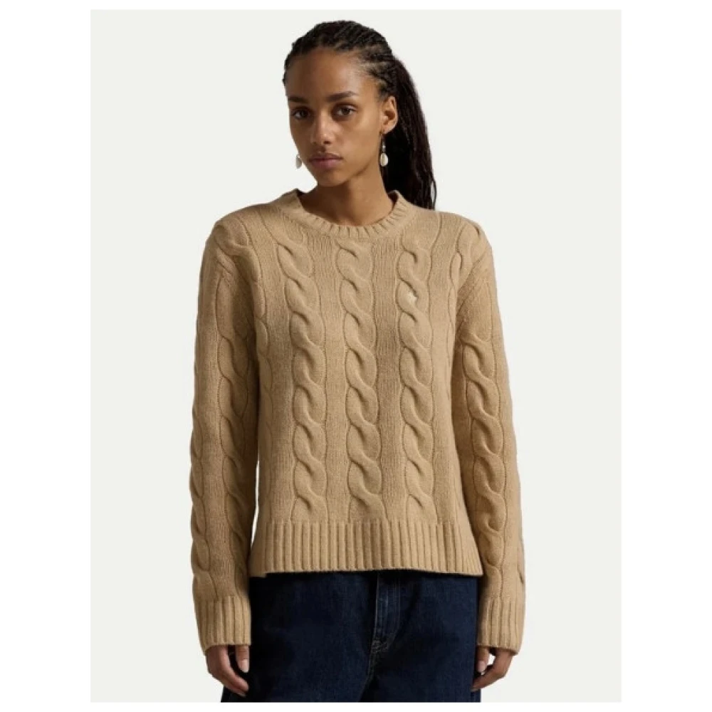 Polo Ralph Lauren Gedraaide wol en kasjmier trui Brown Dames