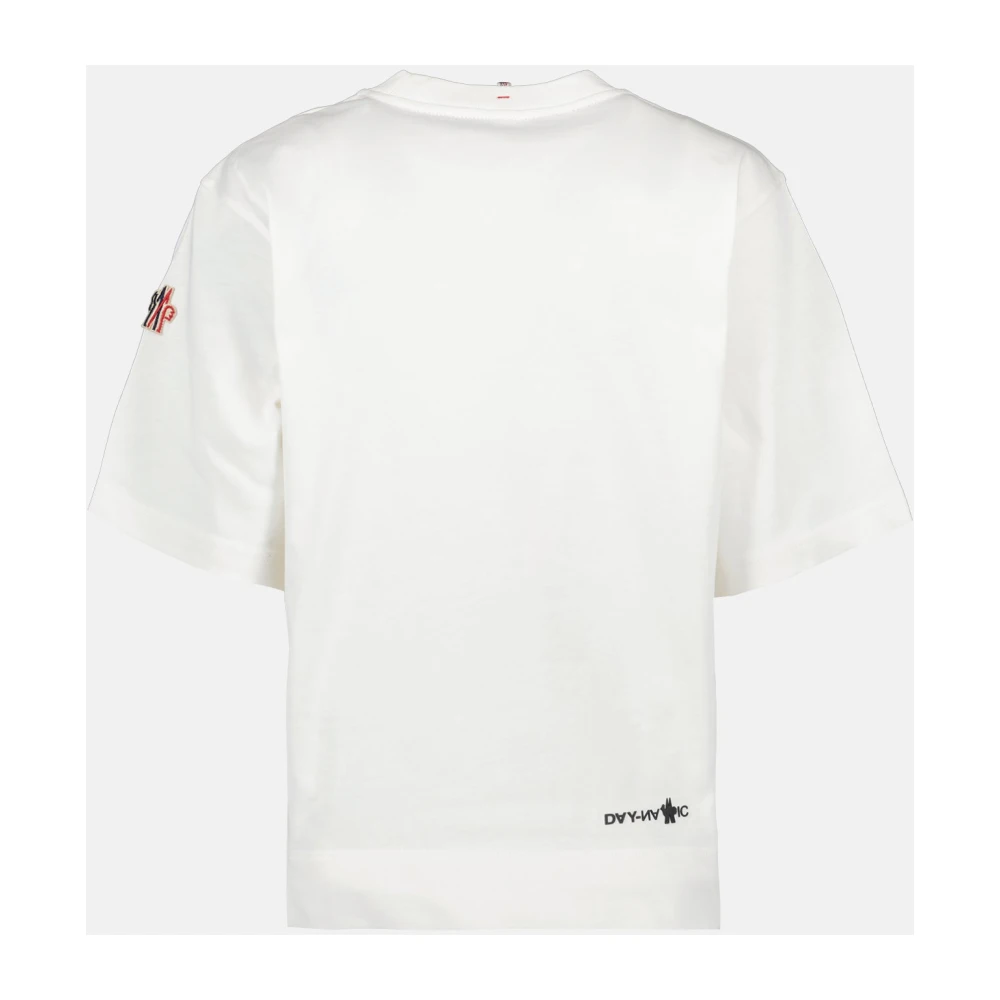 Moncler Logo Oversized Ronde Hals T-shirt White Dames