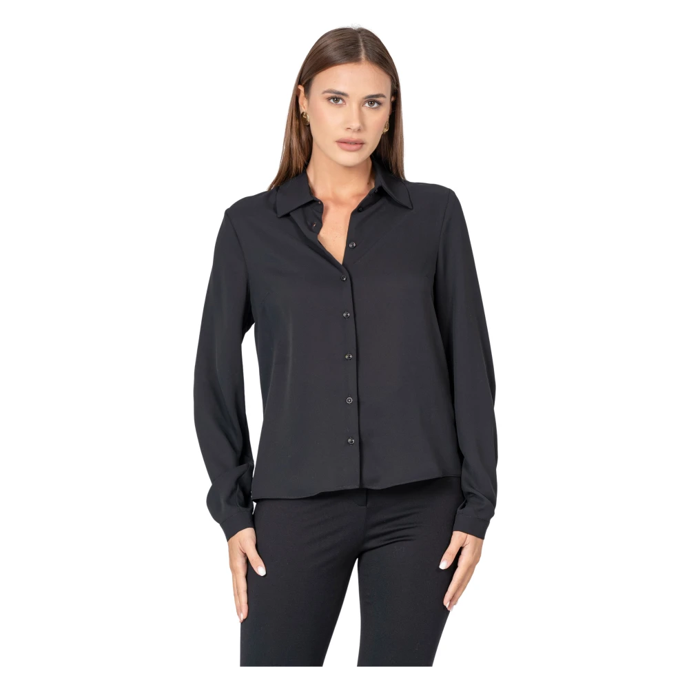 Kocca Women's Black Shirts, S, Chic Long Sleeved Blouse