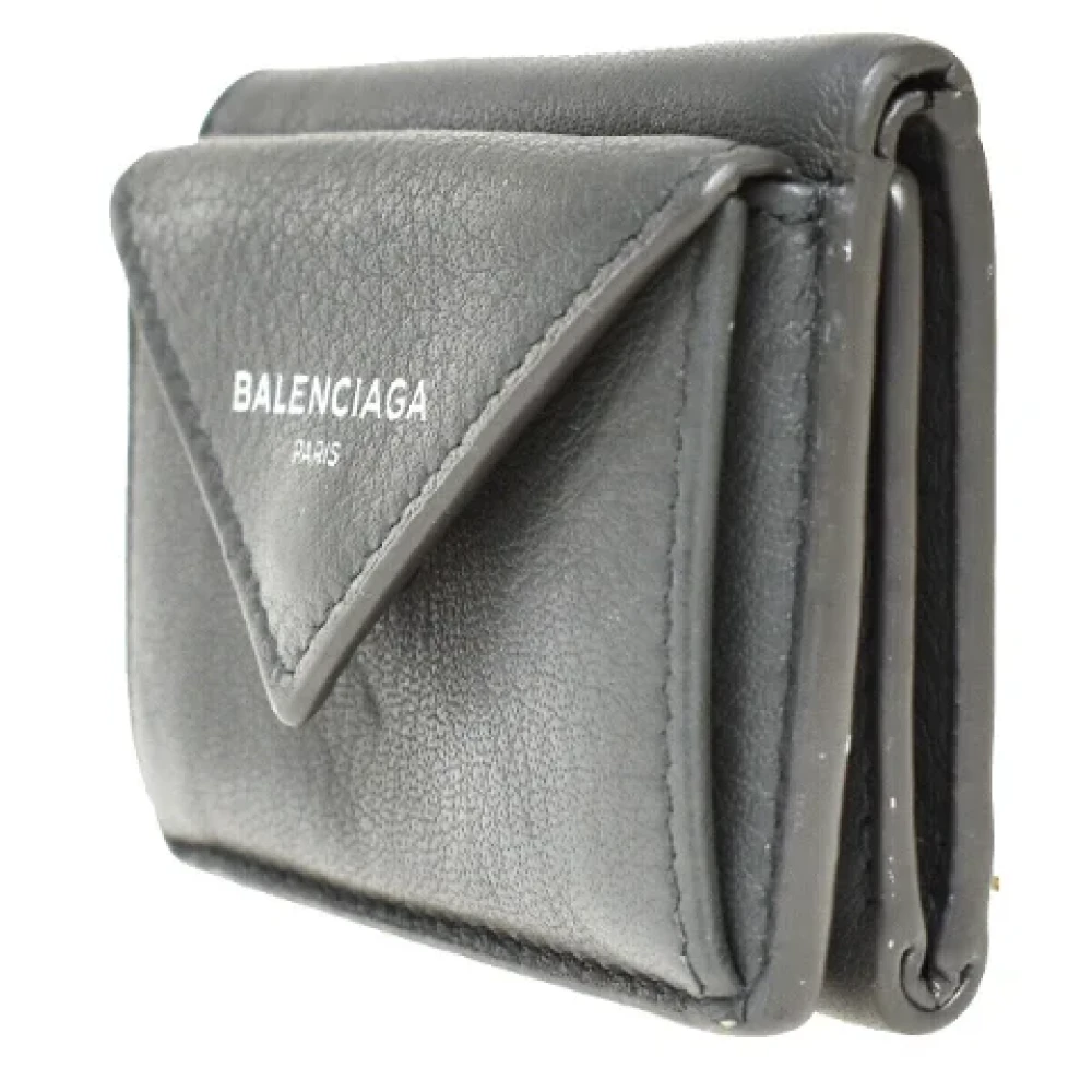 Balenciaga Vintage Pre-owned Leather wallets Gray Dames