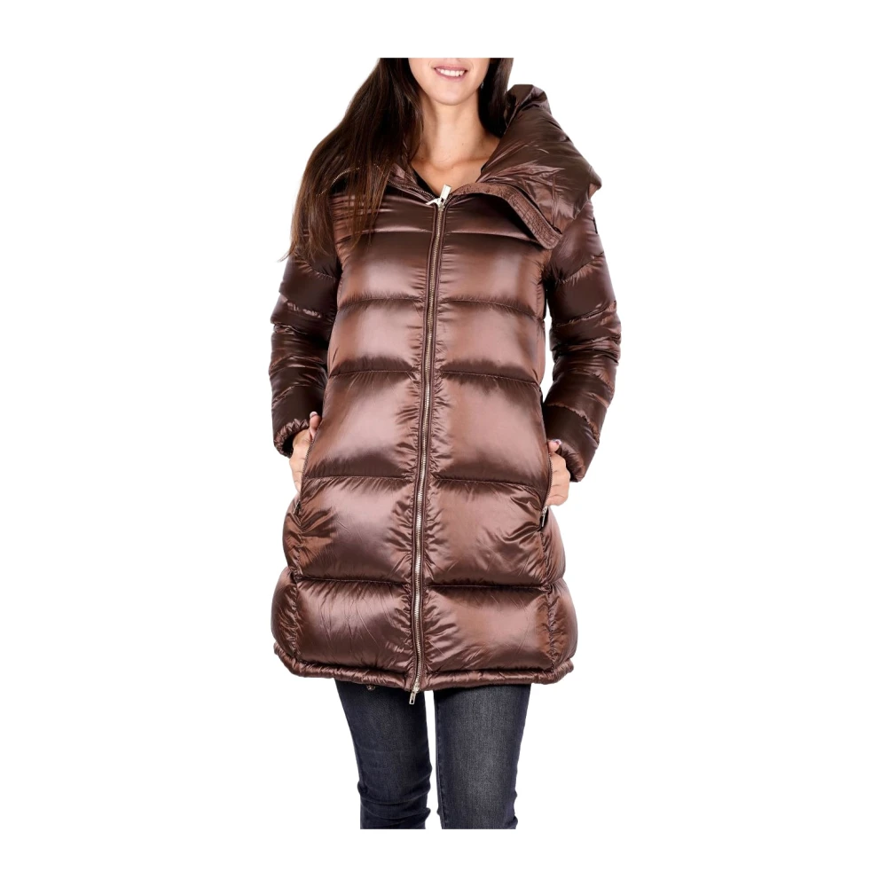 YES ZEE Bruine Pufferjas voor vrouwen Brown Dames