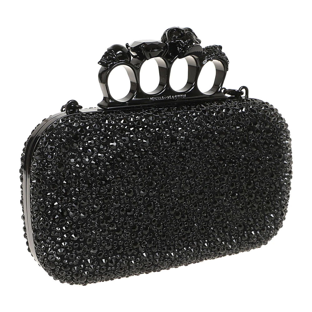 alexander mcqueen Zwarte Clutches voor Vrouwen Aw24 Black Dames