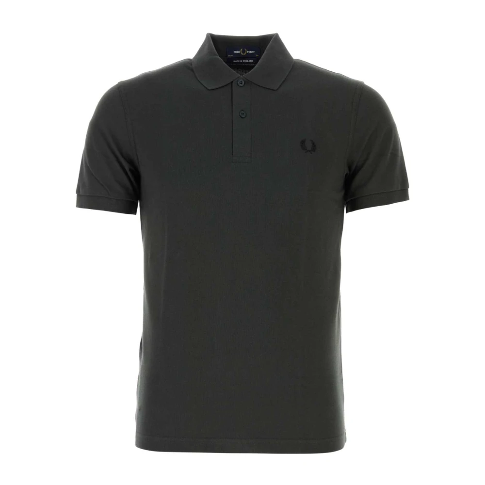Fred Perry Anthracite Piquet Polo Shirt Gray Heren