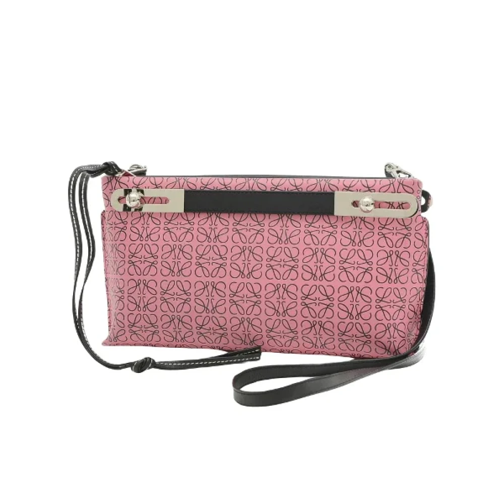 Loewe Pre-owned Leather clutches Pink Dames