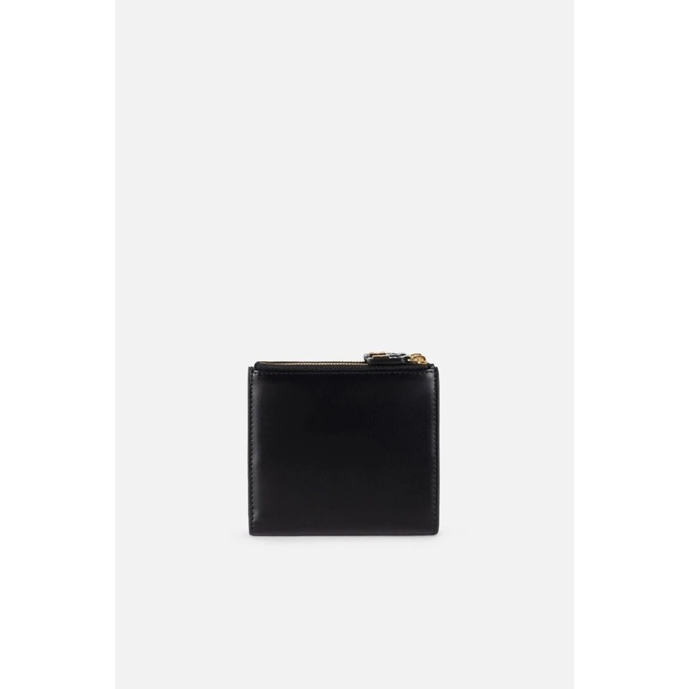 Elisabetta Franchi Zwarte Gouden Detail Rits Jas Black Dames