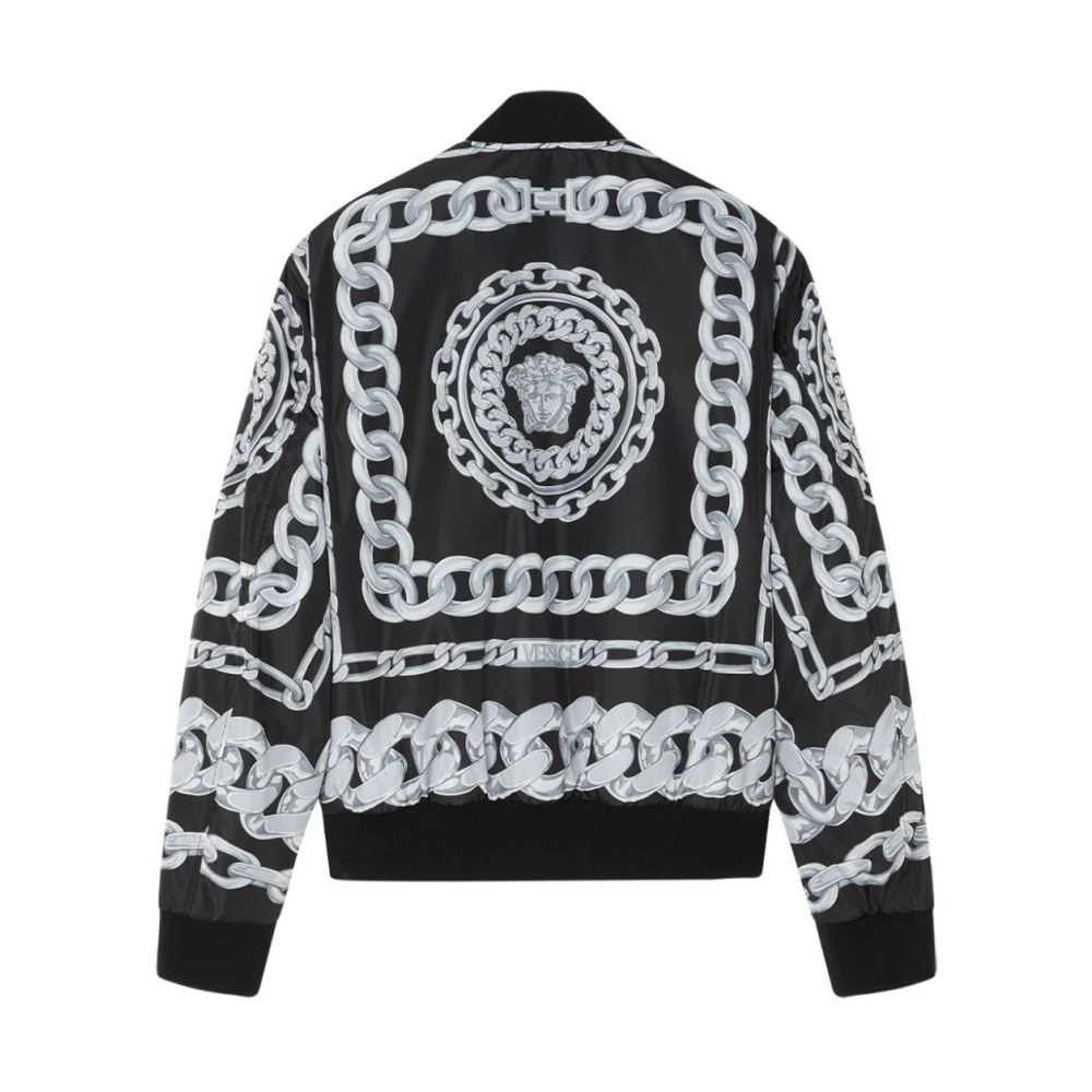 Versace Zwarte Parka voor Mannen Black Heren