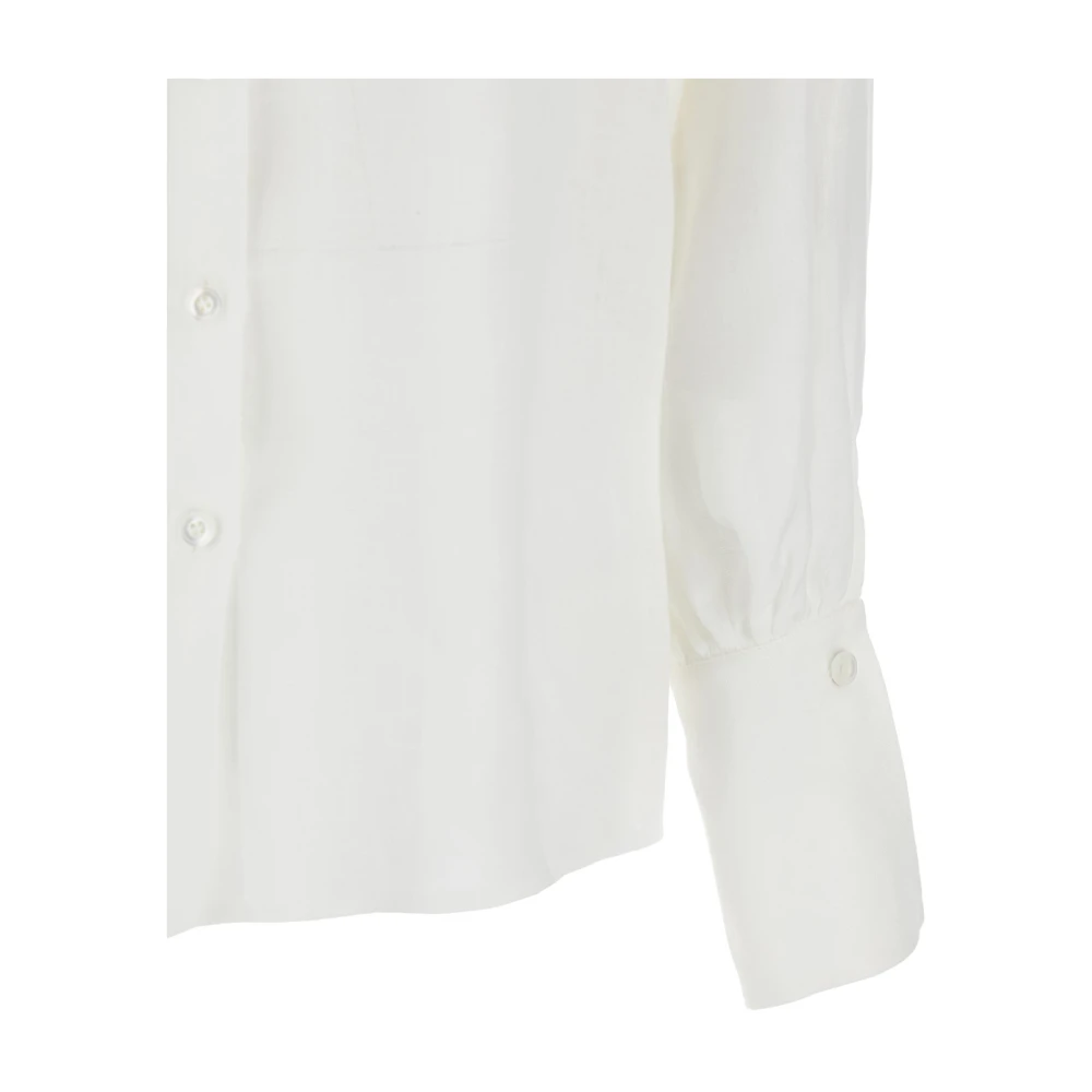 Eleventy Klassieke Witte Kraag Shirt Vrouw Viscose White Dames