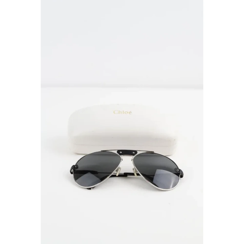 Chloé Pre-owned Metal sunglasses Black Dames