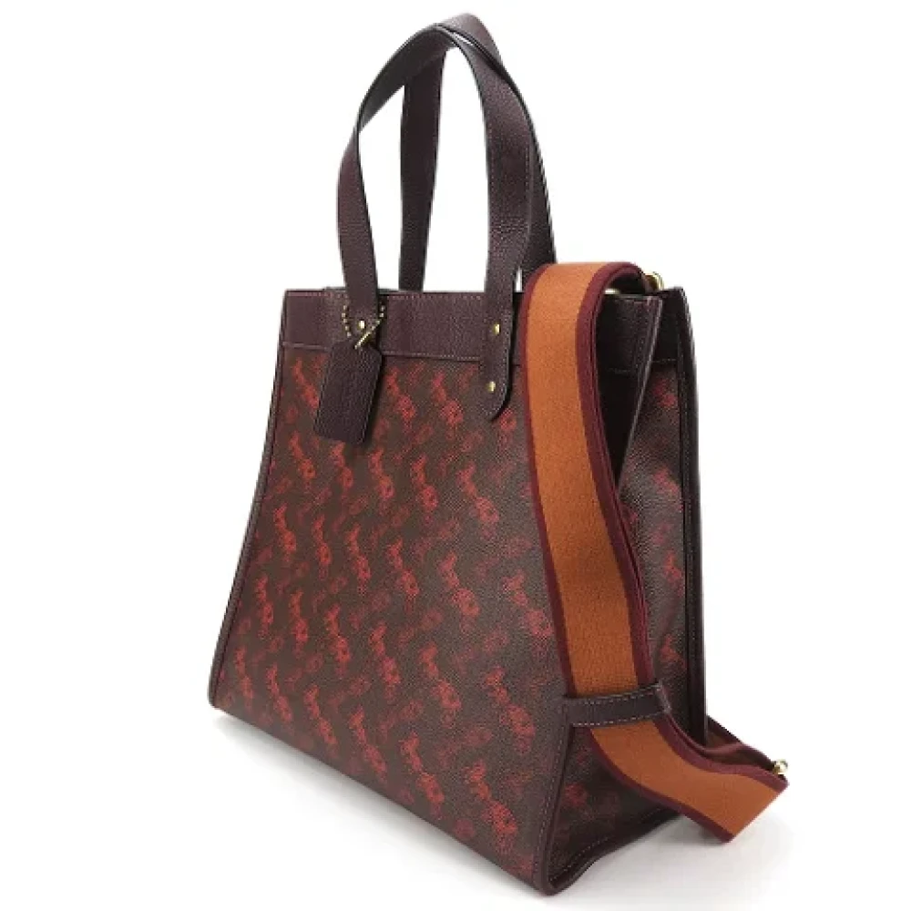 Coach Pre-owned Canvas handbags Red Dames