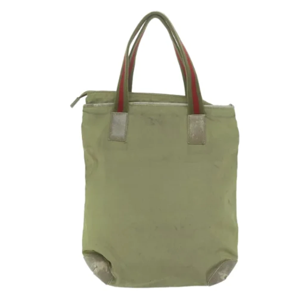 Gucci Vintage Pre-owned Canvas totes Green Dames