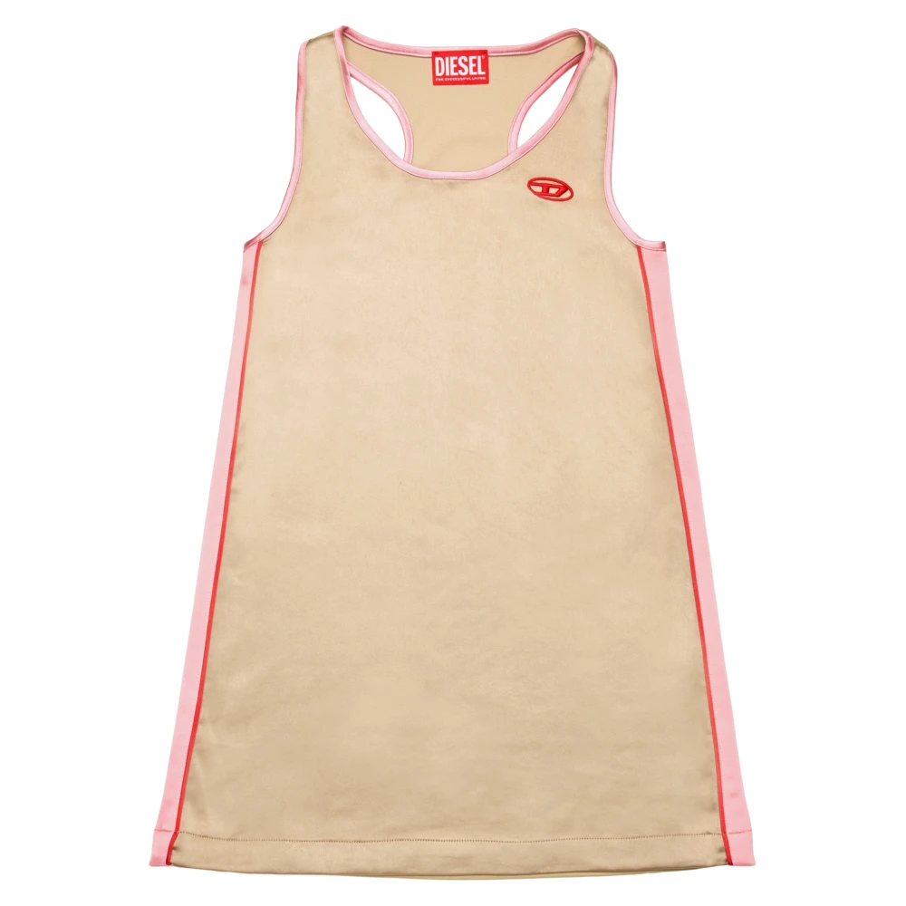 Diesel, Dresses, female, Beige, 8 Y, Beige Sleeveless Dress for Girls